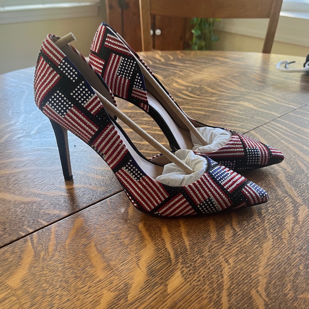 American Flag High Heeled Shoes